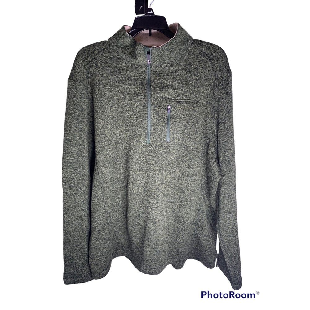 Woolrich 1/4 Zip Pullover Sweater Men's XXL Green Long Sleeve